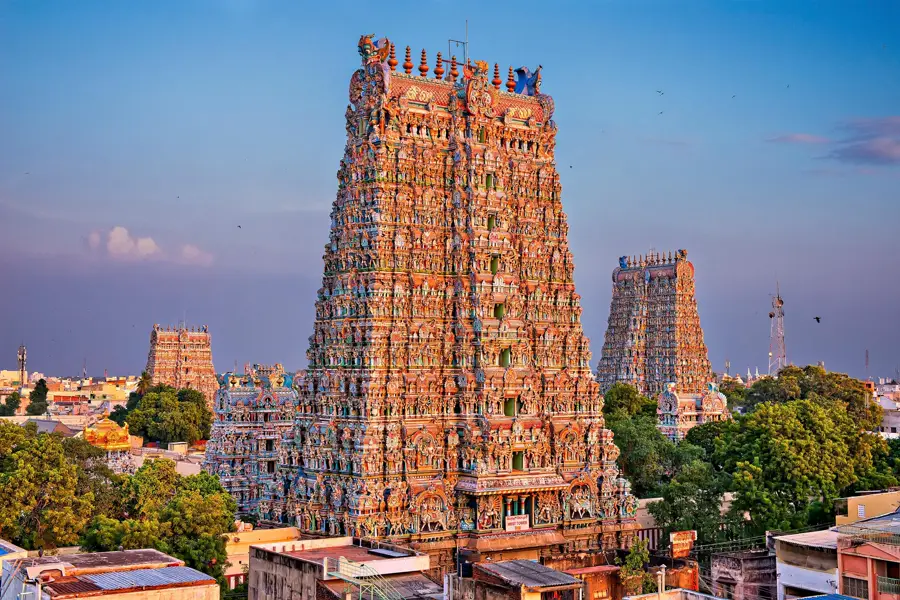 Meenakshi Amman Temple gopurams in Madurai